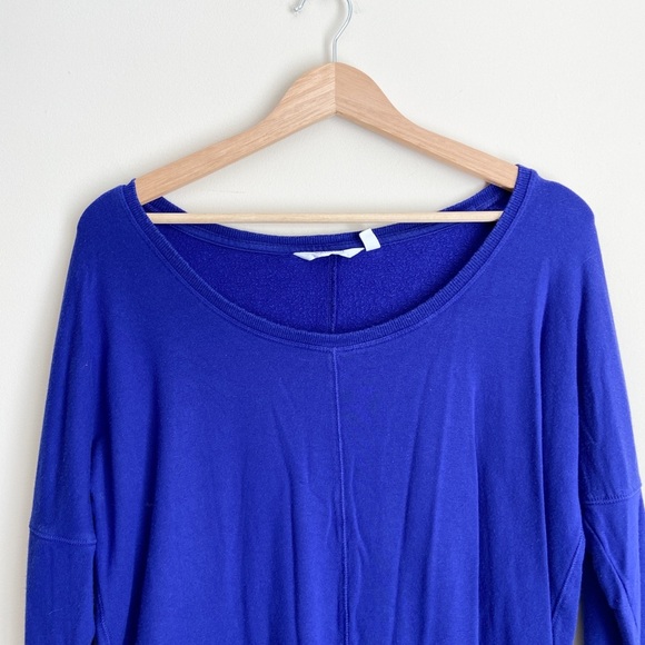 Athleta Blue Long Sleeve Tee with Sleek Thumb Holes - Picture 2 of 5